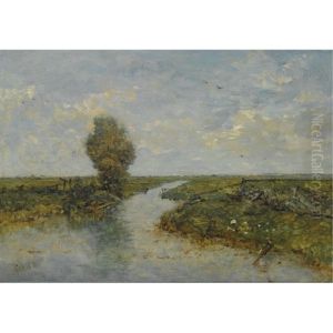 A Polder Landscape by Paul Joseph Constantine Gabriel