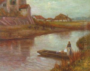 A Washerwoman In A Punt