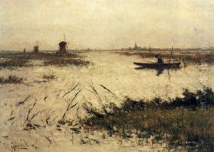 An Angler In A Polder Landscape