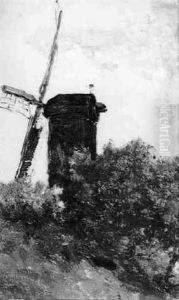 A Dutch Windmill by Paul Joseph Constantine Gabriel