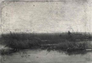 Anglers In An Extensive Polder Landscape