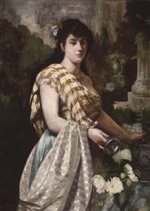 An Italian Maiden Filling A Ewer