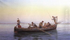 On The Way Home, The Bay Of Naples by Pietro Gabrini