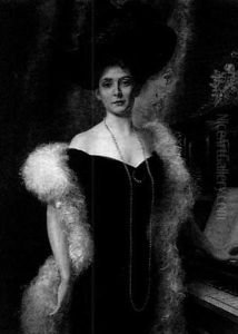 An Elegant Lady By A Piano by Pietro Gabrini