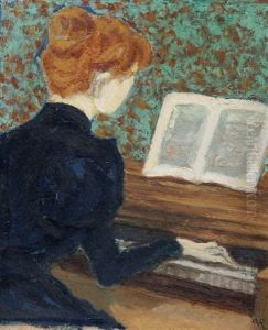Mademoiselle Gachet Au Piano by Dr. Paul Ferdinand Gachet