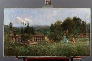 Giochi Di Bimbi In Giardino by Vittorio Avanzi