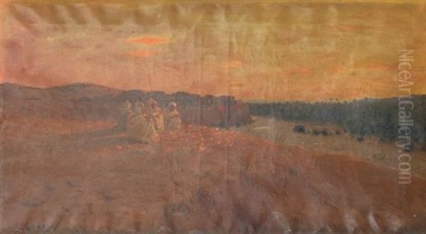 Reunion D'hommes Devant L'oued - view 1