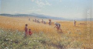 Moissons En Algerie by Antoine Gadan
