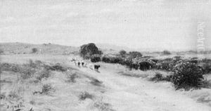 Troupeau De Chevres En Afrique Du Nord by Antoine Gadan