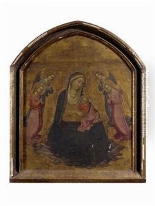 La Vierge D'humilite Entouree D'anges by Agnolo di Taddeo Gaddi