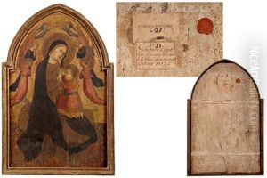 Vierge A L'enfant Entouree D'anges by Agnolo di Taddeo Gaddi