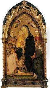 The Madonna And Child With Saints Catherine Of Alexandria, John The Baptist, Mary Magdalen And Anthony Abbot by Agnolo di Taddeo Gaddi