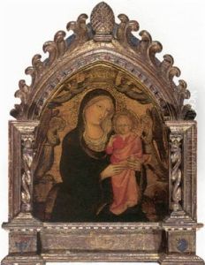 Madonna Of Humility (the Madonna And Child Surrounded By Angels) by Agnolo di Taddeo Gaddi