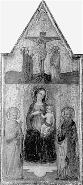 La Vierge A L'enfant Entre Saint Paul Et Saint Pierre - view 1