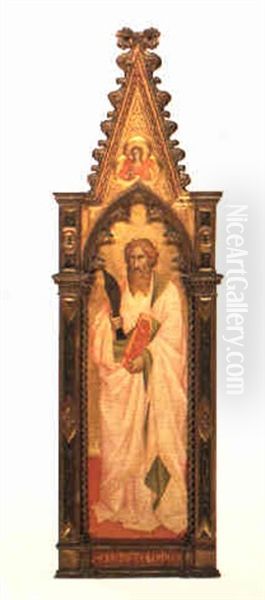 St. Bartholomew With An Angel In The Trefoil Above - view 1