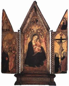 The Madonna And Child Enthroned With Angels by Agnolo di Taddeo Gaddi