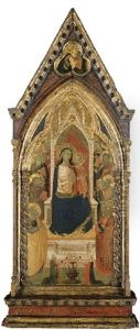 The Gould Madonna, Madonna And Child With Saint Peter, Saint Francis And Six Saints Adorned By Two Patrons; Christ Blessing The Virgin In The Pinnacle