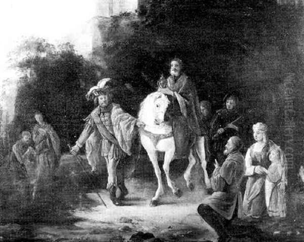 The Procession Of A Holy Relic Through A Town - view 1