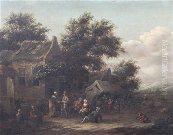 Figures Beside A Tavern - view 1