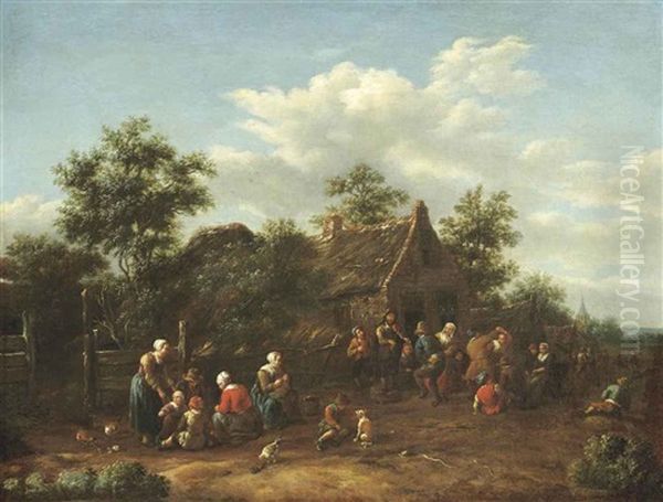 Peasants Dancing Outside An Inn - view 1