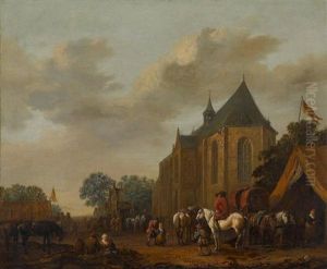 Marktszene In Hollandischer Stadt by Barend Gael