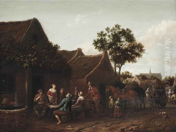 Peasants Making Merry Outside An Inn - view 1