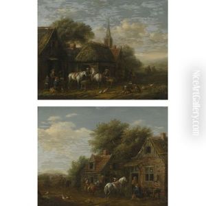 Riders In A Village (+ Another; Pair)