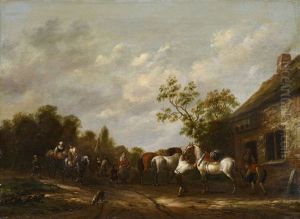 Landschaft Mit Schimmel Und Hufschmied Landschaft Mit Schimmel Und Hufschmied