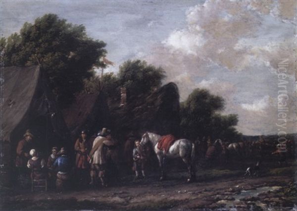 Cavaliers Resting Before An Inn - view 1