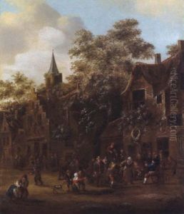 Bauernkirmes In Einem Hollandischen Dorf by Barend Gael