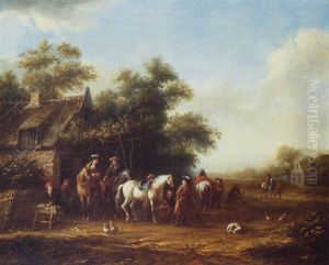 Travellers Halting On A Village Street Travellers Halting On A Village Street