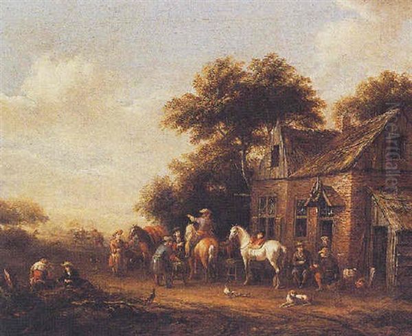 Horsemen Resting Near An Inn - view 1