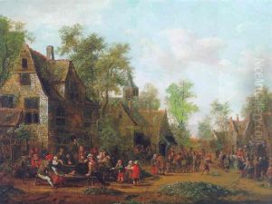 A Kermesse In A Village by Barend Gael