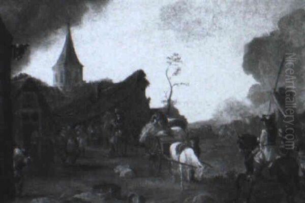 Soldiers Ransacking A Village - view 1