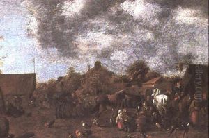 La Halte Des Cavaliers by Barend Gael