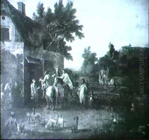 Cavaliers Outside A Tavern