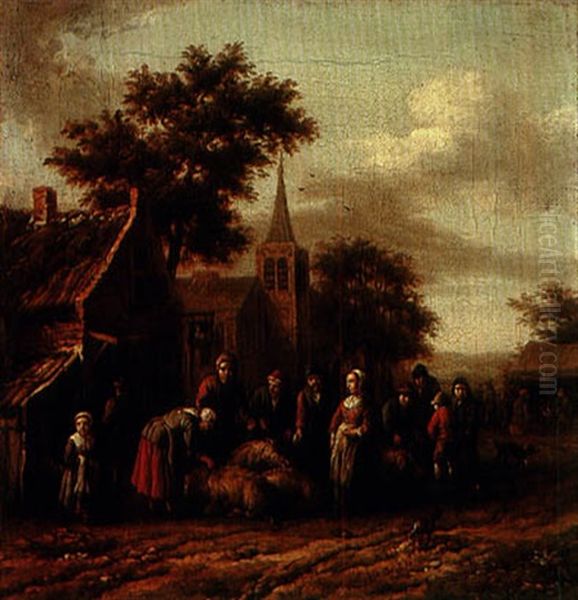 A Sheep Market; A Poultry Market - view 1