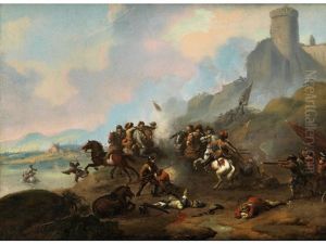 Ritterschlachtszene by Alexander Van Gaelen
