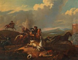 A Cavalry Engagement by Alexander Van Gaelen