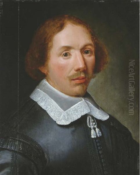Portrait Of A Gentleman (the Artist?), Half-length, In A Black Costume - view 1