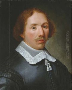 Portrait Of A Gentleman (the Artist?), Half-length, In A Black Costume