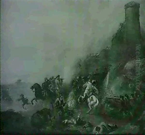 A Military Engagement Beneath Castle Walls - view 1