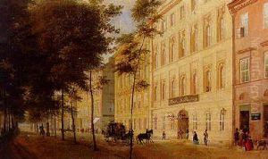Das Hotel De St. Petersbourg, Unter Den Linden by Johann Philipp Eduard Gaertner
