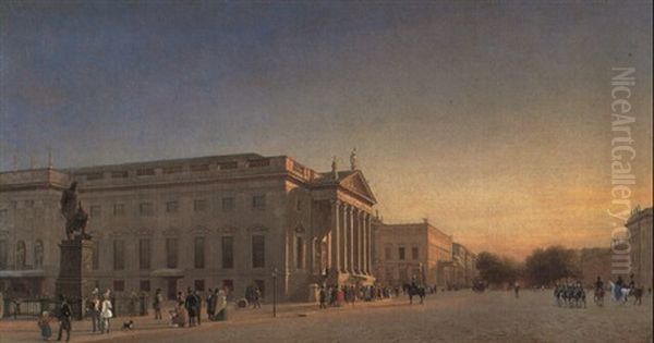 Berlin, Opernplatz Mit Blick Auf Oper Und Lindenallee Im    Abendlicht - view 1