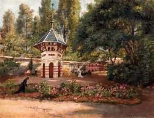 Pigeonnier Dans Un Jardin Anime, 1877