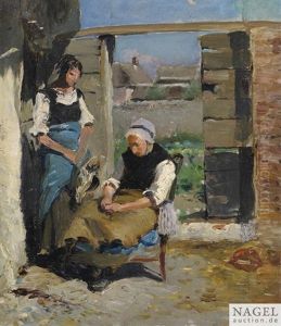 Fischersfrauen Im Sonnigen Innenhof Fischersfrauen Im Sonnigen Innenhof