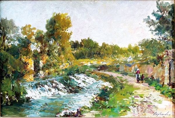 Paysanne Sur Un Chemin De Campagne - view 1