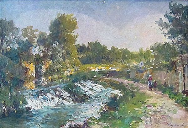 Paysanne Sur Un Chemin De Campagne - view 1