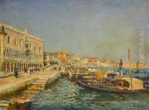 Palais Des Doges A Venise by Julien Gustave Gagliardini
