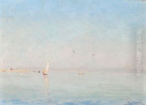 Brumes Du Matin (etang De Berre, Provence) by Julien Gustave Gagliardini